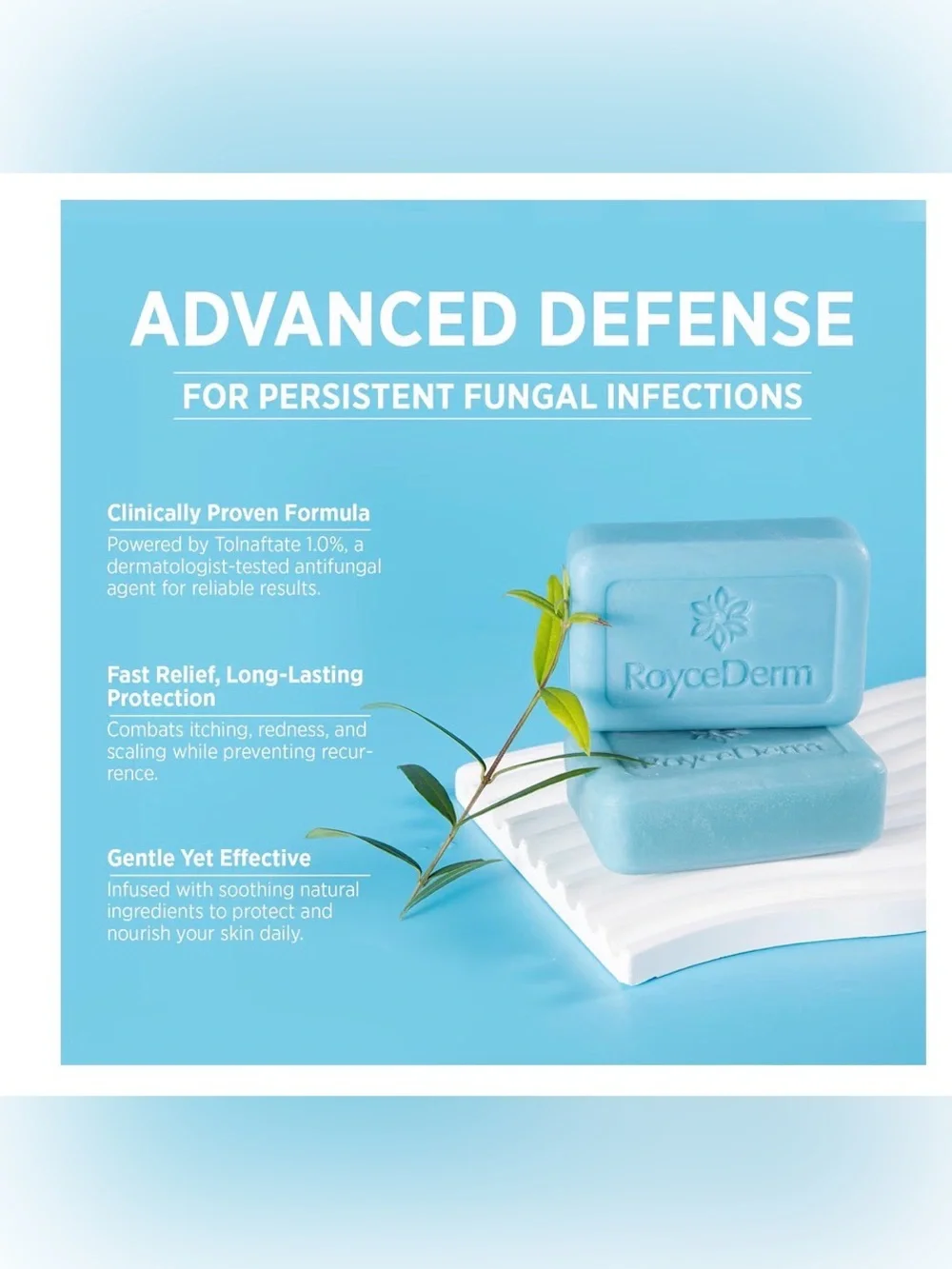 Antifungal Soap Bar - Blue (2 Pack)